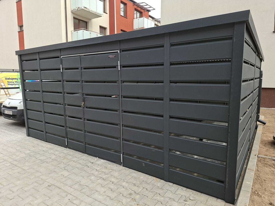 WIATA ŚMIETNIKOWA 3x2 wiata metalowa , wiata na wymiar , producent wiaty