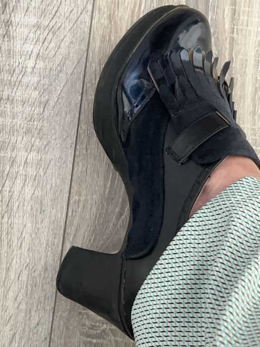 Sapatos de plataforma azuis 38