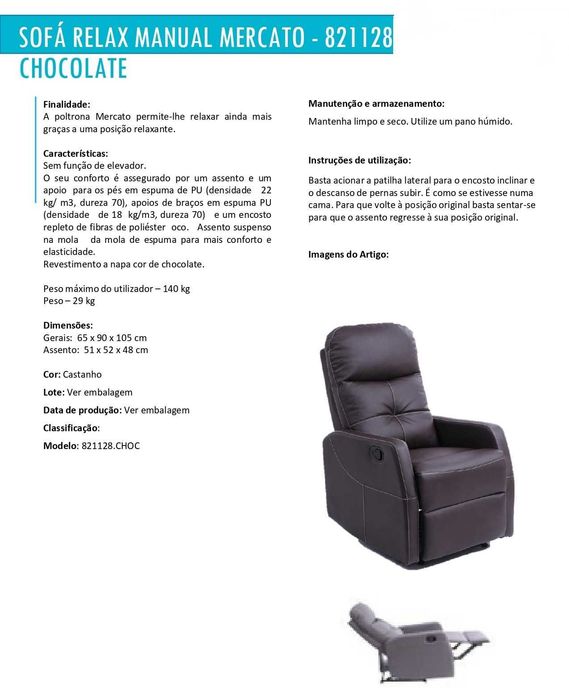 Sofá Relax Reclinável (NOVO)