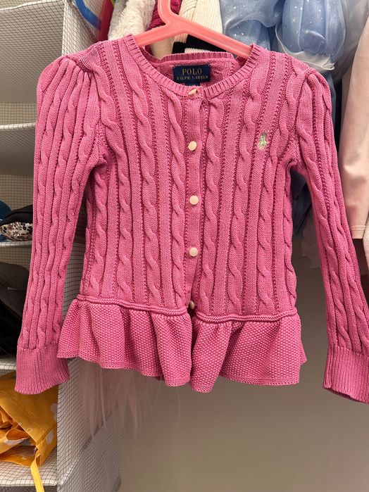 Oryginalny kardigan Polo Ralph Lauren dla dziewczynki (4T)