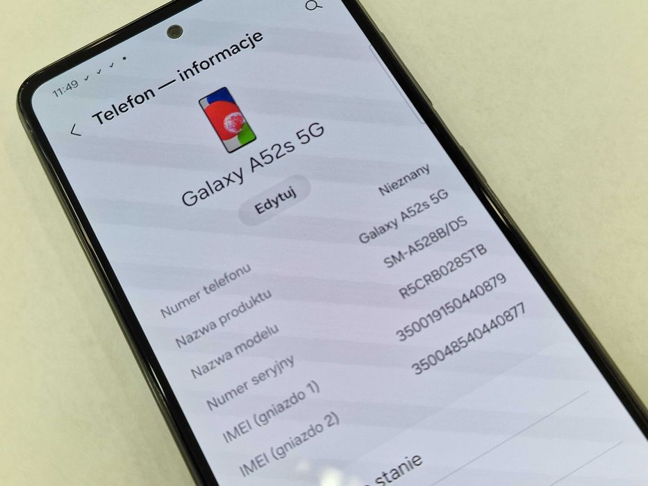 Samsung Galaxy A52s 5G D/S/ 6GB/ 128GB/ Black/ Grade A- + ładowarka