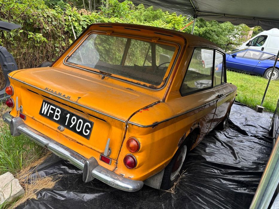 Hillman Imp, 1967r zarejestrowany zabytkowy retro silnik z tyłu