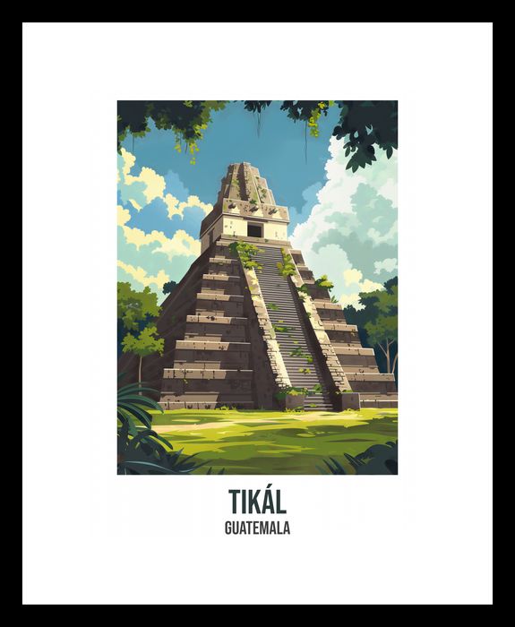 Plakat 15x20cm Tikl, Guatemala