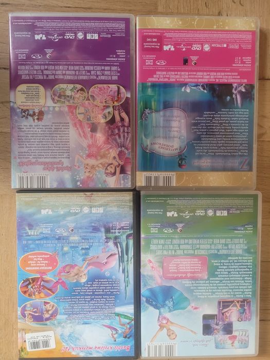 DVD × 4 Barbie - 4 tytuły + bonus - szczegóły w opisie
