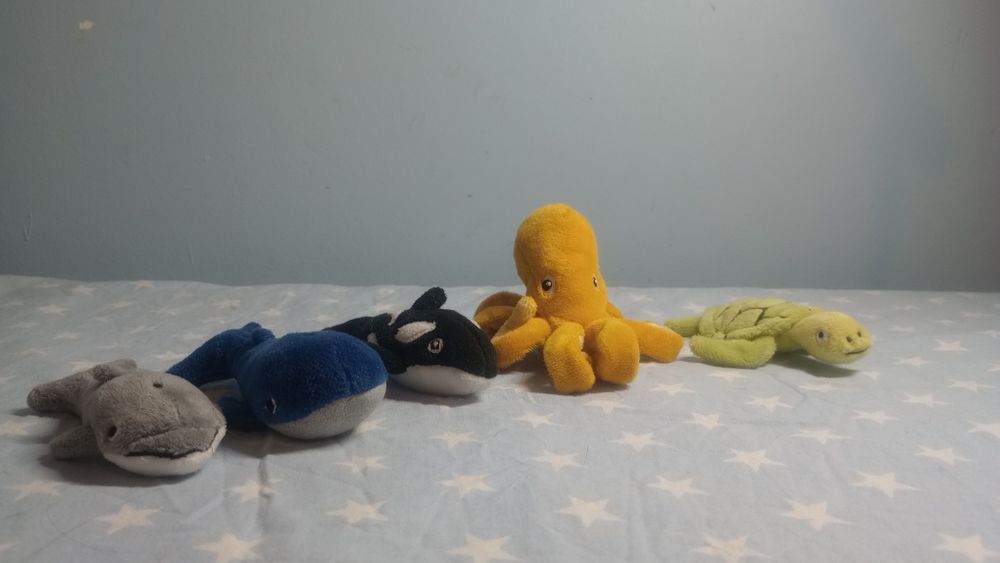 Ikea komplet mini pluszaków Blåvingad (Morskie zwierzątka)