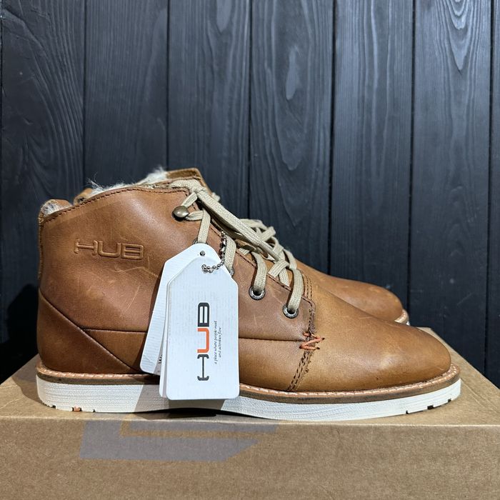 Нові шкіряні утеплені ботінки Hub 38/25 cm