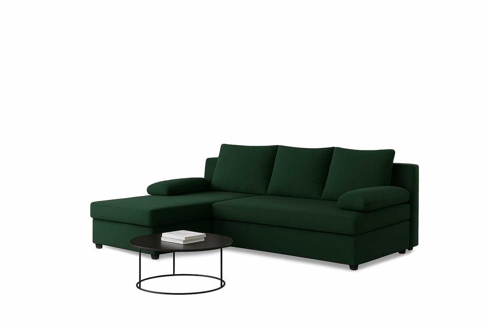 Narożnik Do Salonu BOSS Kanapa Sofa Rozkładana 2 Pojemniki Na Pościel