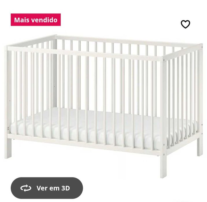 Vendo berço IKEA com colchão em excelente estado