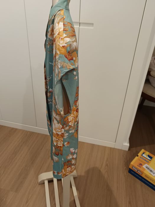 Camisa estampada floral verde L