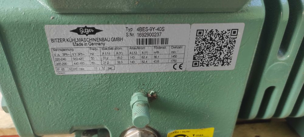 Sprężarka półhermetyczna Bitzer 24kW(-5°C / +40°C) 4BES-9Y-40S ECOLINE