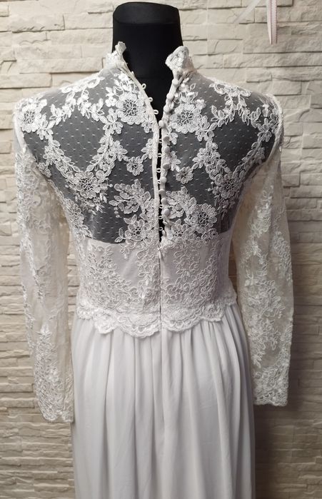 ?Sukienka,suknia,ślubna,ślub Boho 38/40 M/L,długi rękaw,etno