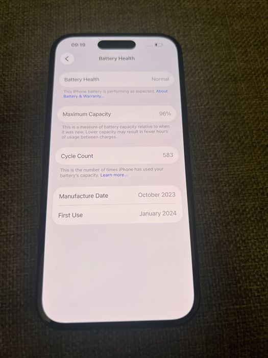 Iphone 15 128gb, 96% bateria, gwarancja