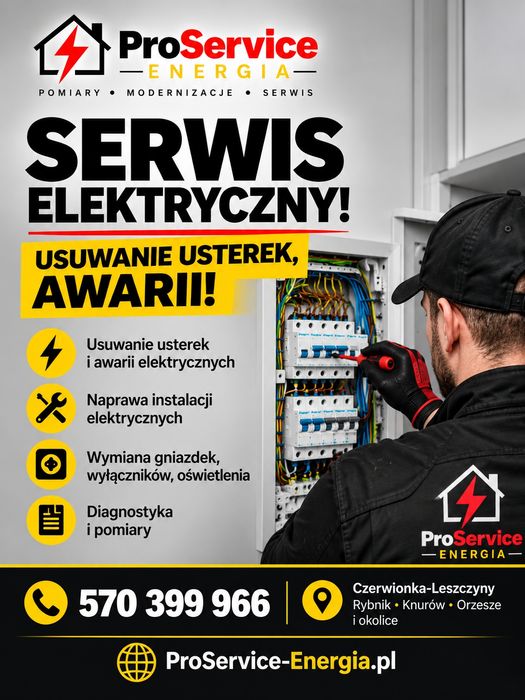 Serwis Elektryczny, Elektryk, Naprawa, Modernizacje, Pomiary Elektreczne, Wymiana Gniazdek