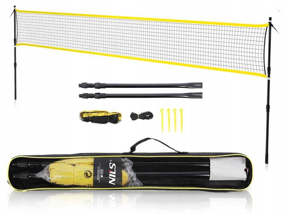 Zestaw do badmintona siatka+paletki+lotki *HIT* SIATKÓWKA