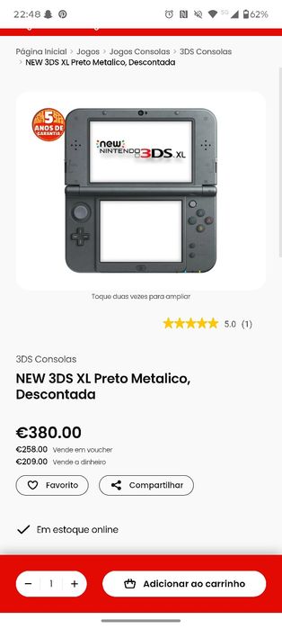 Nintendo 3ds XL metallic black