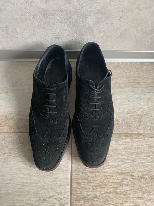 Туфли замшевые , кожа