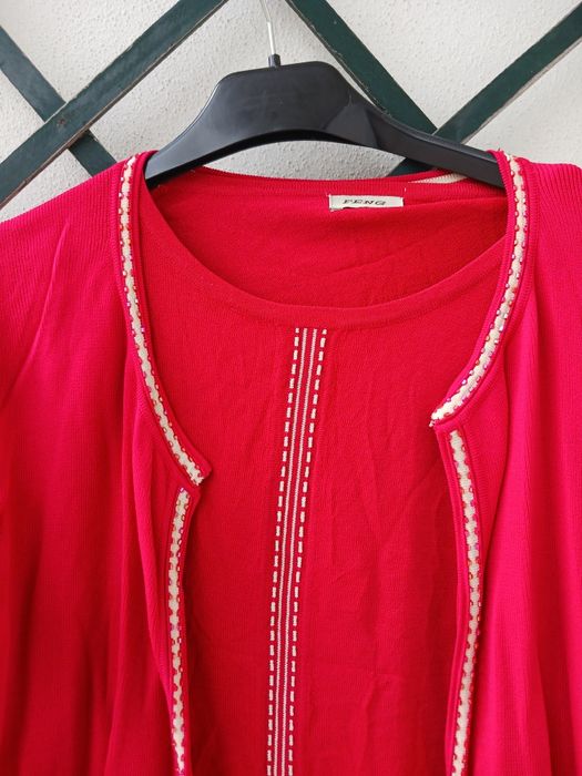 Lindo conjunto casaco e top xl