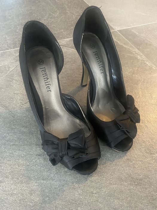 Szpilki czarne kokardka 36