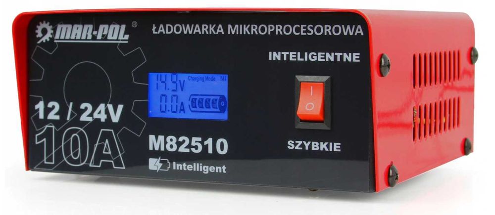 Prostownik MIKROPROCESOROWY Akumulator ładowarka 10 amper 12/24