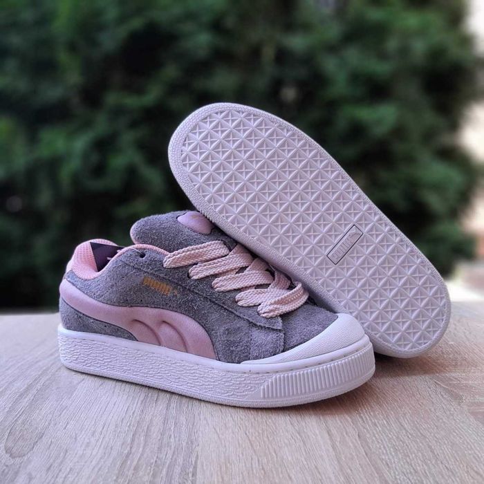 !SALE! Puma Suede XL Crush Preserves сірі з пудрой 36 37 38 39 40 41