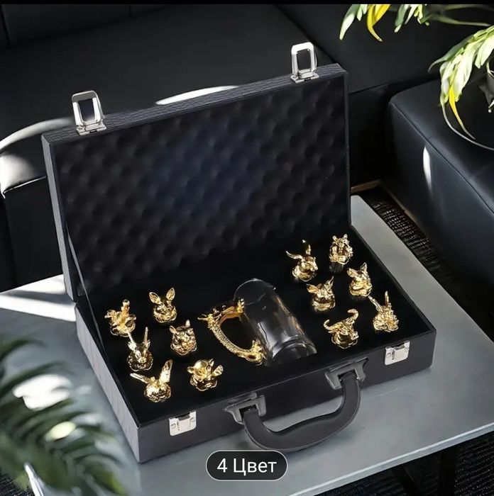 prezent na urodziny!!! Zestaw szklanek horoskop chiński 30 ml x 12 szt