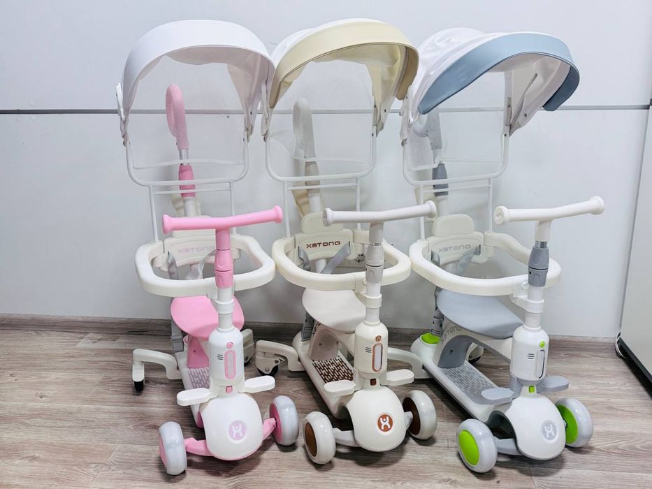 Музичний самокат велосипед трансформер з бортиками Maraton Baby 669