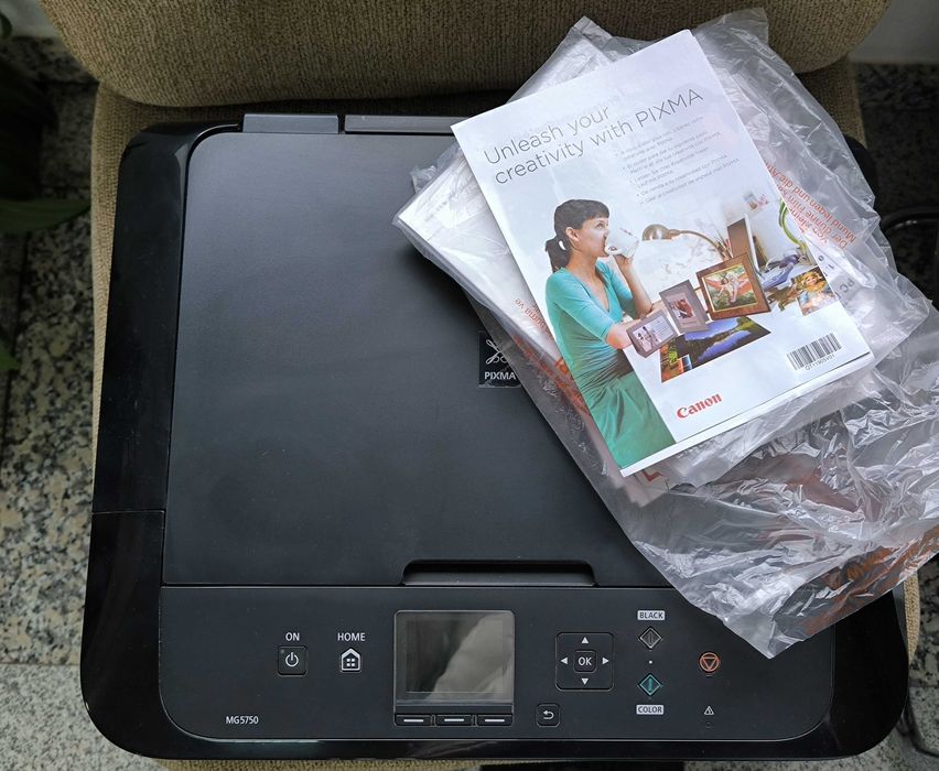 Impressora Canon PIXMA MG5750 Wi-Fi + Tinteiro Original 571 BK