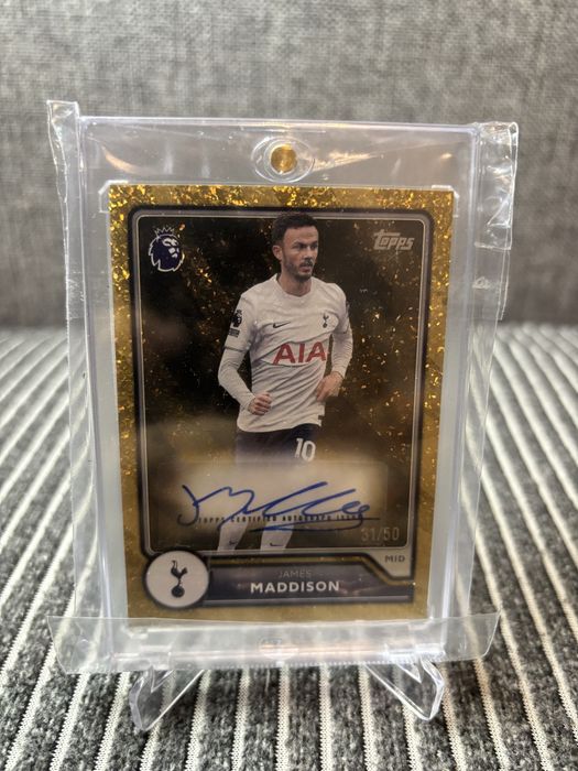 2026-27 topps flagship premier league  #BA-JM James Maddison autograph /50 gold  parallel  Tottenham