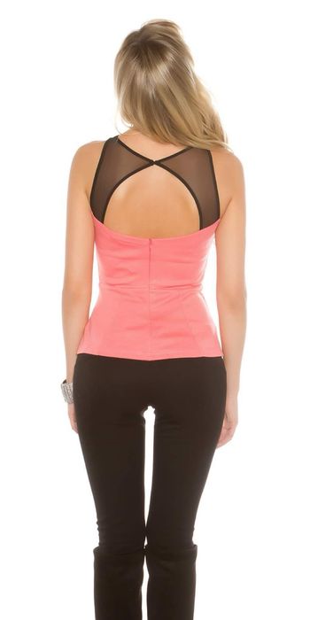 Top com Renda de Crochê