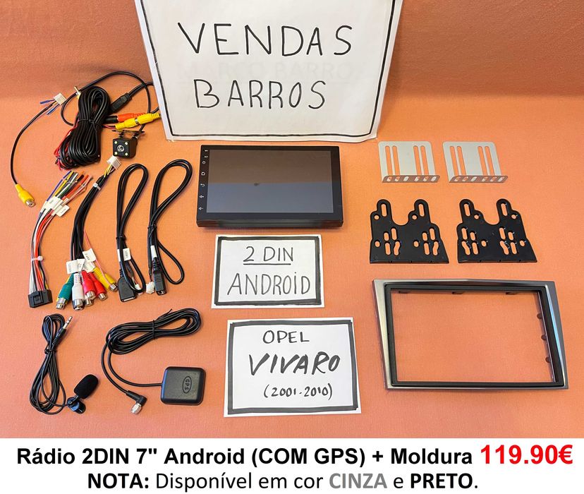 (NOVO) Rádio 2DIN • OPEL Vivaro (Desde 2001 a 2019) • Android [4+64GB]