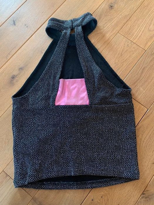 Bluzka, Top, crop Top, błyszcząca bluzka