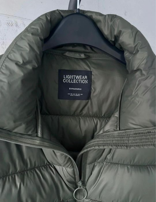 Przejściowa kurtka pikowana M khaki stradivarius Zara