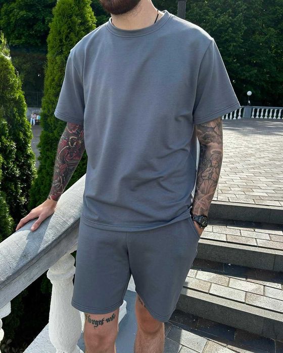 Новий чоловічий комплект «oversize» преміум якості футболка та шорти