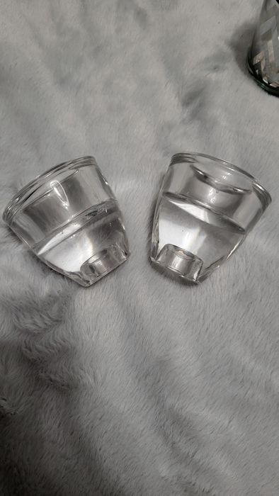 Zestaw świeczników 2 w 1 przezroczyste