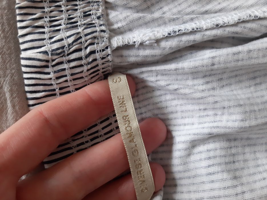 Bluzka hiszpanka w paski, odkryte ramiona,  Diverse, rozmiar
