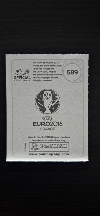 Cromo futebol de Joao Moutinho(Euro 2016)da Panini