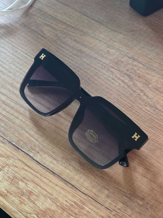 Nowe okulary przeciwsłoneczne czarny moda modne H Hermes uv