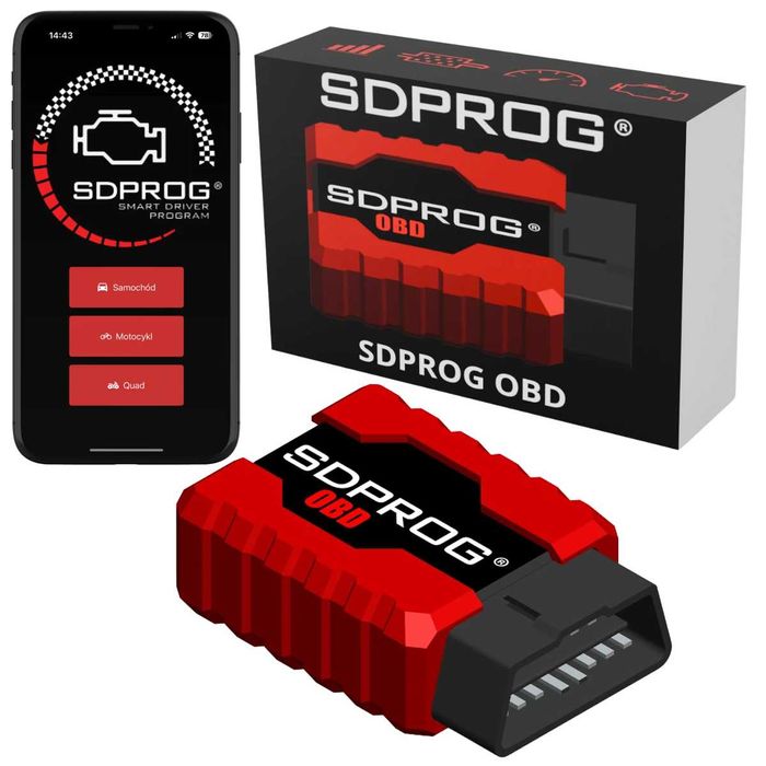 Tester diagnostyczny samochodowy SDPROG OBD uniwersalny DO APLIKACJI SDPROG