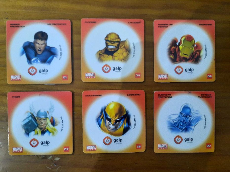 Cartões colecionáveis Galp MARVEL 2005