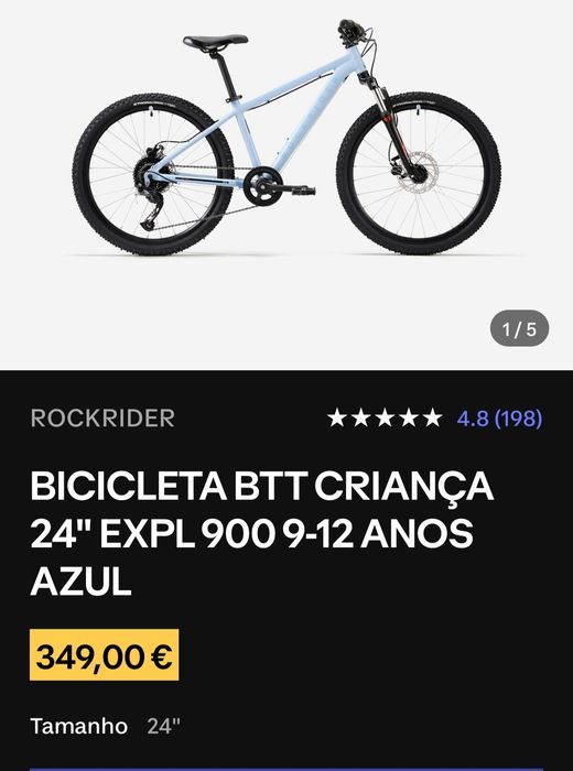 Bicicleta, bike rockrider Explorer 900 ST, Btt roda 24" ideal para crianças de 8 a 12 anos.