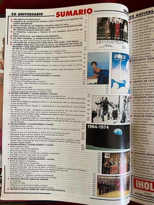 50 Aniversário da revista Hola 1944/1994 Tomos 1 e 2