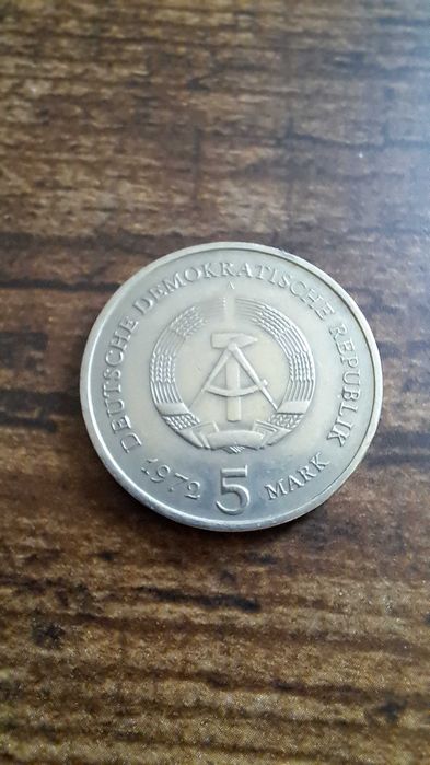 Moneta 5 Mark NRD 1972 – Meißen