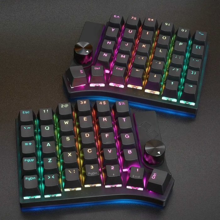 Bluetooth бездротова спліт клавіатура Harper з підсвіткою і крутилками