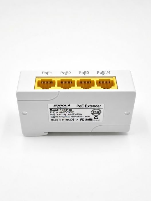 Extender POE Gigabit EXT-POEG3DIN TH35 Pulsar
