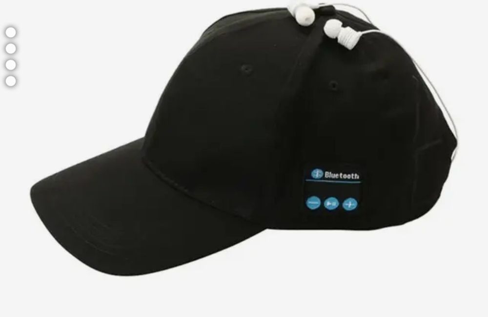 Boné com auriculares bluetooth