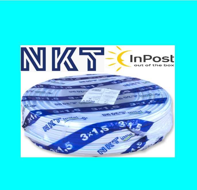 Przewód NKT Instal + YDYp 3x1,5 / 3x2,5 Kabel Płaski 4x1,5 YDY
