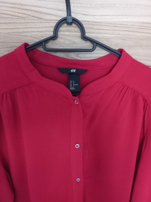 Malinowa duża bluzeczka koszula H&M rozmiar 44