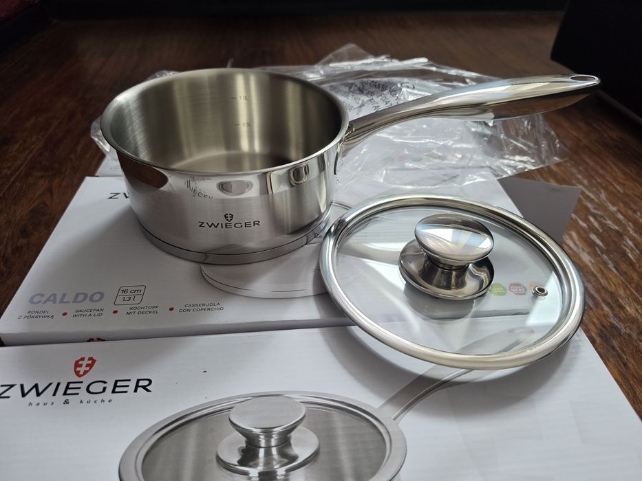 Zestaw x3, NOWE! Zwieger rondel z pokrywką 16cm, 1,3l