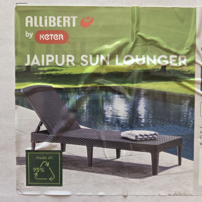 Espreguiçadeira em resina antracite Keter Jaipur