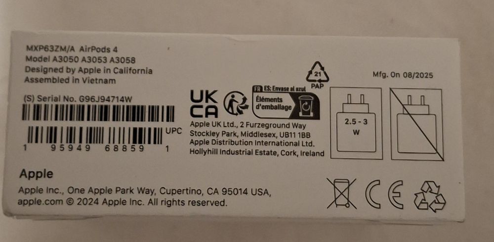 Airpods 4 APPLE In Ear - Microfone - Branco